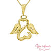 Thumbnail Image 2 of Open Hearts Family by Jane Seymour™ Mother's Angel Pendant in 10K Gold (2 Lines)