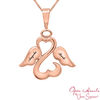 Thumbnail Image 3 of Open Hearts Family by Jane Seymour™ Mother's Angel Pendant in 10K Gold (2 Lines)