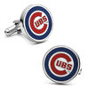 Thumbnail Image 0 of Men's MLB Chicago Cubs Logo Enamel Cuff Links in White Rhodium Brass