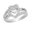 Thumbnail Image 1 of Couple's Diamond Accent Interlocking Hearts Promise Ring in Sterling Silver (2 Names)