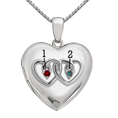 couples birthstone necklace