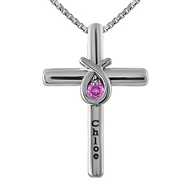Zales birthstone cross necklace deals