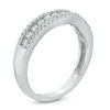 Thumbnail Image 1 of 1/2 CT. T.W. Diamond Triple Row Contour Wedding Band in 10K White Gold