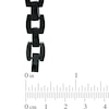 Thumbnail Image 3 of 9.6mm Square Link Chain Necklace and Bracelet Set in Stainless Steel with Black IP - 24"