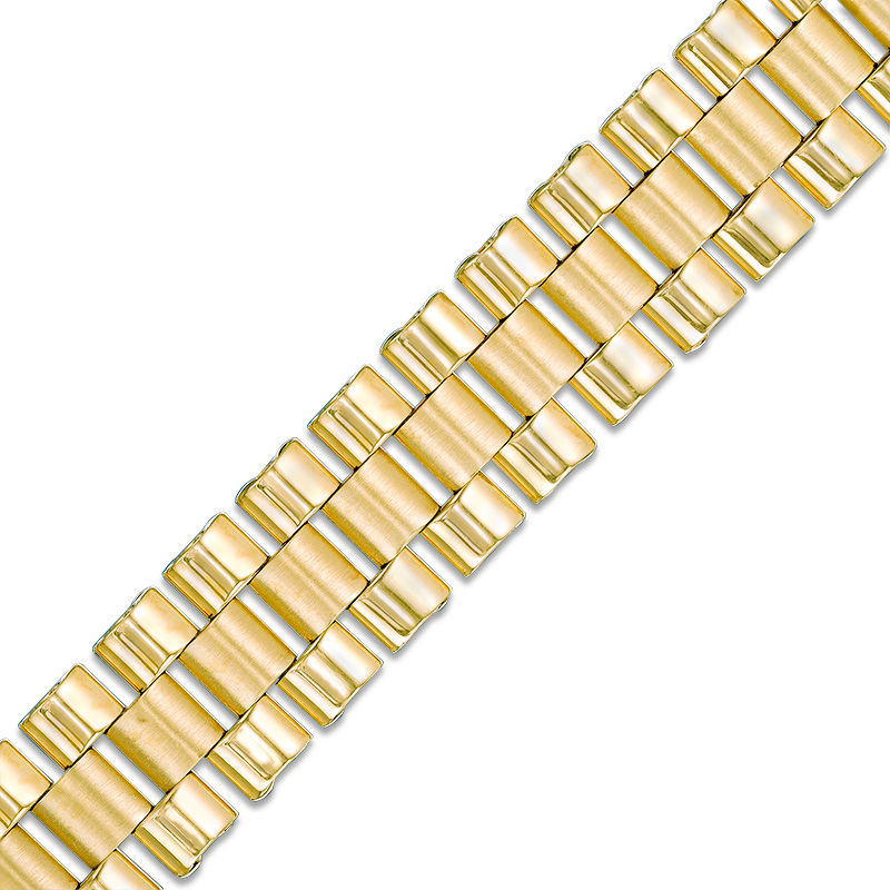Main Image 1 of Triple Row Link Chain Bracelet in 10K Gold - 8.5"