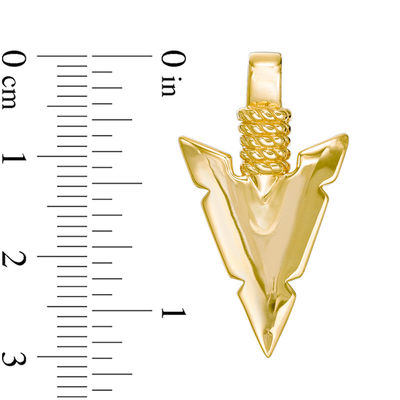 Gold Sparkly Arrowhead Pendant