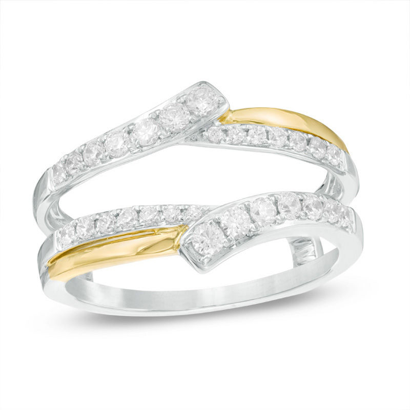 Main Image 1 of 1/2 CT. T.W. Diamond Bypass Enhancer in 14K Two-Tone Gold
