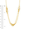 Thumbnail Image 2 of Interlocking Oval Station Necklace in 10K Gold - 17"