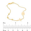 Thumbnail Image 2 of Rosary Bracelet in 10K Tri-Tone Gold - 7.5"
