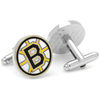 Thumbnail Image 2 of NHL Boston Bruins Logo Enamel Cuff Links in White Rhodium Brass