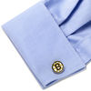 Thumbnail Image 3 of NHL Boston Bruins Logo Enamel Cuff Links in White Rhodium Brass