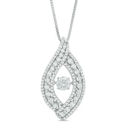 Unstoppable Love™ 1 CT. T.W. Diamond Open Flame Pendant in 14K White Gold