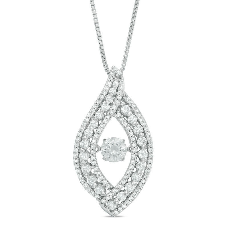 Unstoppable Love™ 1 CT. T.W. Diamond Open Flame Pendant in 14K White Gold
