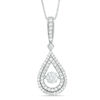 Thumbnail Image 0 of Unstoppable Love™ 1 CT. T.W. Diamond Teardrop Pendant in 14K White Gold