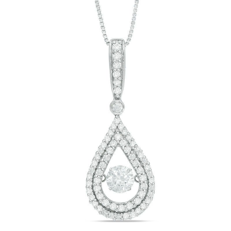 Unstoppable Love™ 1 CT. T.W. Diamond Teardrop Pendant in 14K White Gold
