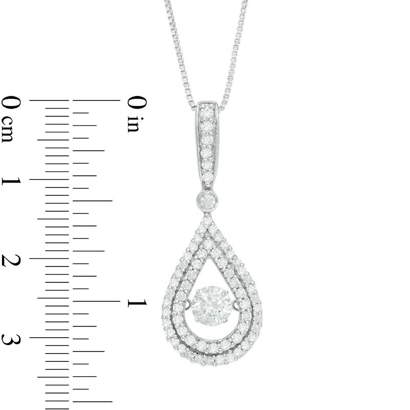 Unstoppable Love™ 1 CT. T.W. Diamond Teardrop Pendant in 14K White Gold