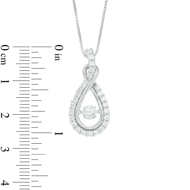 Main Image 2 of Unstoppable Love™ 1 CT. T.W. Diamond Layered Infinity Pendant in 14K White Gold