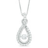 Thumbnail Image 0 of 0.95 CT. T.W. Diamond Layered Infinity Pendant in 14K White Gold