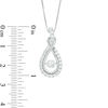 Thumbnail Image 1 of 0.95 CT. T.W. Diamond Layered Infinity Pendant in 14K White Gold