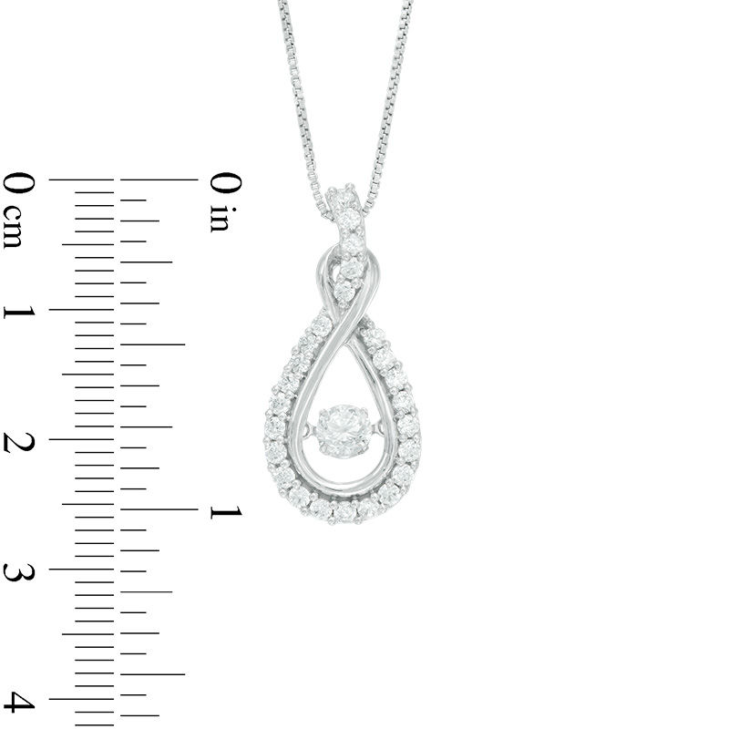 0.95 CT. T.W. Diamond Layered Infinity Pendant in 14K White Gold