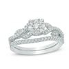 Thumbnail Image 1 of 1/2 CT. T.W. Diamond Frame Vine Split Shank Bridal Set in 10K White Gold