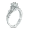 Thumbnail Image 2 of 1/2 CT. T.W. Diamond Frame Vine Split Shank Bridal Set in 10K White Gold