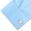 Thumbnail Image 3 of STAR WARS R2D2 Enamel Cuff Links in White Rhodium Brass