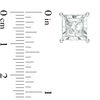 Thumbnail Image 2 of 2 CT. T.W. Princess-Cut Diamond Stud Earrings in 10K White Gold