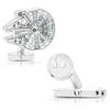 Thumbnail Image 1 of STAR WARS Millennium Falcon Enamel Cuff Links in White Rhodium Brass