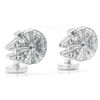 Thumbnail Image 2 of STAR WARS Millennium Falcon Enamel Cuff Links in White Rhodium Brass