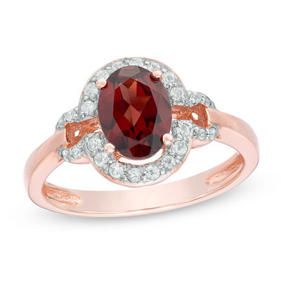 14Kt Yellow Gold Plated 1.5 Ct Garnet Oval Design Silver Ring