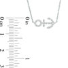 Thumbnail Image 1 of 1/20 CT. T.W. Diamond Sideways Anchor Necklace in Sterling Silver - 17.5"