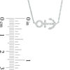 Thumbnail Image 2 of 1/20 CT. T.W. Diamond Sideways Anchor Necklace in Sterling Silver - 17.5"
