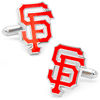 Thumbnail Image 1 of MLB San Francisco Giants Logo Enamel Cuff Links in White Rhodium Brass