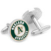 Thumbnail Image 2 of MLB Oakland Athletics Logo Enamel Cuff Links in White Rhodium Brass