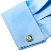 Thumbnail Image 3 of MLB Oakland Athletics Logo Enamel Cuff Links in White Rhodium Brass