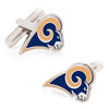 Thumbnail Image 1 of NFL Los Angeles Rams Logo Enamel Cuff Links in White Rhodium Brass