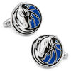 Thumbnail Image 0 of Men's NBA Dallas Mavericks Logo Enamel Cuff Links in White Rhodium Brass