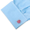 Thumbnail Image 2 of NCAA Texas A&M University Logo Enamel Cuff Links in White Rhodium Brass