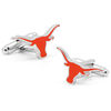 Thumbnail Image 1 of Men's NCAA University of Texas Longhorn Enamel Cuff Links in White Rhodium Brass
