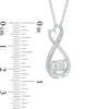 Thumbnail Image 2 of 5.0mm Lab-Created White Sapphire and Diamond Accent Heart-Shaped Infinity Pendant in Sterling Silver