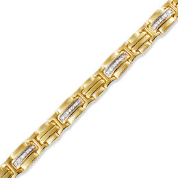 3/8 CT. T.W. Diamond Link Bracelet in 10K Gold - 8.25"