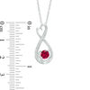 Thumbnail Image 1 of 5.0mm Lab-Created Ruby and Diamond Accent Heart-Shaped Infinity Pendant in Sterling Silver