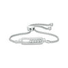 Thumbnail Image 1 of 1/6 CT. T.W. Diamond Five Stone Sliding Bar Bolo Bracelet in Sterling Silver - 8.0"