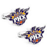 Thumbnail Image 1 of NBA Phoenix Suns Logo Enamel Cuff Links in White Rhodium Brass