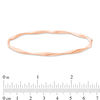 Thumbnail Image 2 of 3.0mm Twisted Slip-On Bangle in 10K Rose Gold - 7.5"