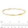 Thumbnail Image 2 of 3.0mm Twisted Slip-On Bangle in 10K Gold - 7.5"