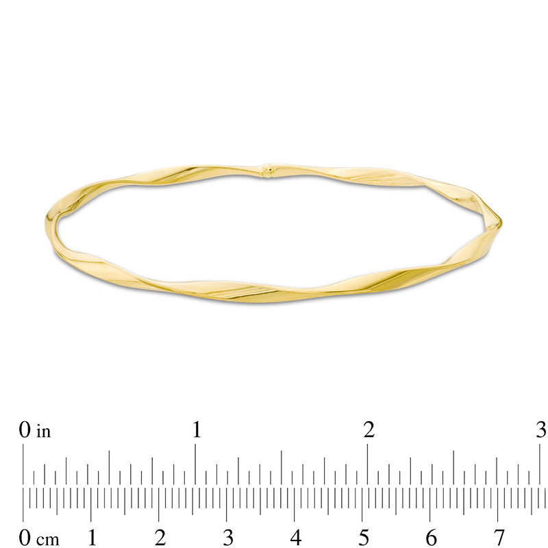 Main Image 2 of 3.0mm Twisted Slip-On Bangle in 10K Gold - 7.5"