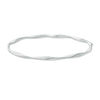 Thumbnail Image 1 of 3.0mm Twisted Slip-On Bangle in 10K White Gold - 7.5"