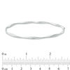 Thumbnail Image 2 of 3.0mm Twisted Slip-On Bangle in 10K White Gold - 7.5"